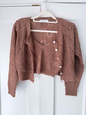 Crop Top Sweater Set